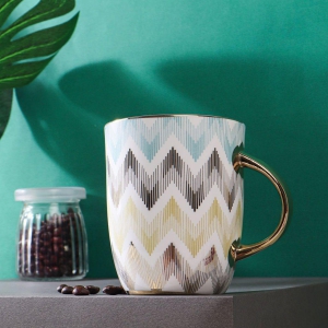 femora-india-pastel-chevron-fine-bone-china-coffee-mugs-tea-mugs-ceramic-tea-cups-360-ml-golden-2-pcs-set