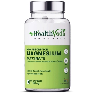 Health Veda Organics Magnesium Glycinate 60 no.s Minerals Capsule