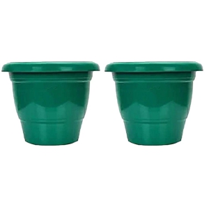 Coloured Garden Pots | Set of 2 Green