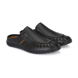 ShoeRise - Black Men's Toe covered Flip Flop - None