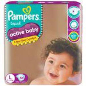 Pampers Active Baby Diapers Large 50 Pcs