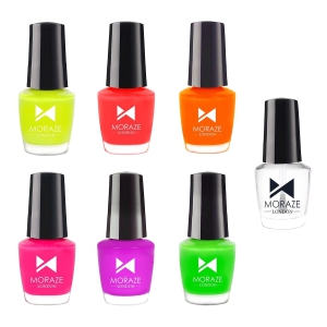 MZ Neon Pack Of 6 Nail Polish With Top Coat-MZ Neon Pack Of 6 Nail Polish With Top Coat