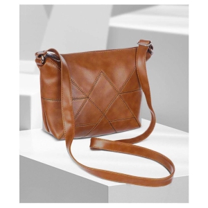 Leather Land - Tan PU Sling Bag - Tan