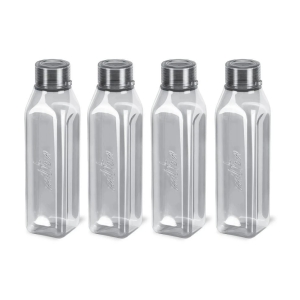 Milton Prime 1000 Pet Water Bottle, Set of 4, 1 Litre Each, Grey - Grey