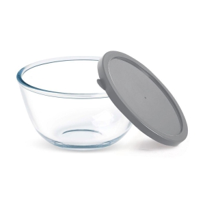 Treo By Milton 500 Ovensafe Mixing Borosilicate Glass Bowl with Quick Lid, 1 Piece, 510 ml, Transparent | Microwave Safe | OTG Safe | Freezer Safe | Dishwasher Safe - Transparent