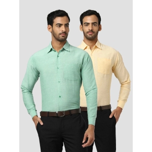 DESHBANDHU DBK - Multicolor Cotton Regular Fit Mens Formal Shirt ( Pack of 2 ) - None