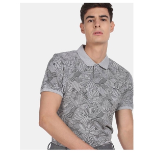 Ruggers Cotton Grey Printed Polo T Shirt - None