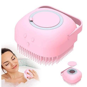 Silicon Massage Bath Brush, Scalp & Bathing Brush For Cleaning Body Silicon Wash Scrubber, Cleaner & Massager For Shampoo, Soap Dispenser...
