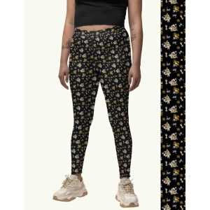 Daffodil Dream – Printed Athleisure Leggings For Women With Side Pocket Attached