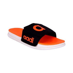 Aadi Orange Leather Slippers - 6