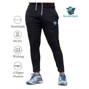 Burnout sport black dri fit track pant - M