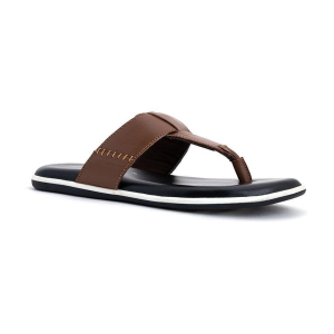 KHADIM Tan Flip Flops - None