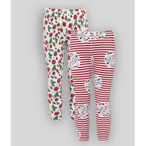 Naughty Ninos - Multi Cotton Girls Leggings ( Pack of 2 ) - None