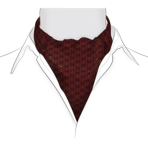 Chokore Men's Burgundy and Tangerine Silk  Cravat