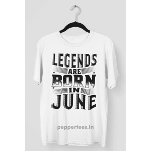 Legend Are Born In June T-shirt-XXL / White