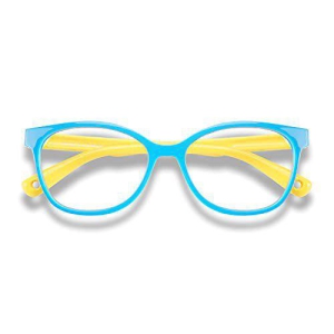 CHEERS DEVICES Blue Light Glasses for Kids Boys Girls Teens Premium Computer Glasses Eye Protection UV400 Ray Protection Anti Glare (Age 3-8 Yrs, Blue-Yellow)