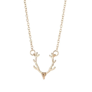 Deer Antler Necklace - KUCAH-Free Size / Gold