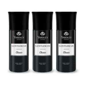 Yardley London Gentleman Classic Deo 150ml Each (Pack of 3)