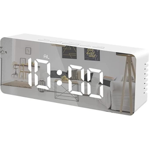 LED Display Clock Best Makeup Bedroom Mirror