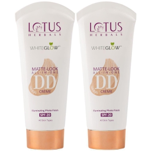 Lotus Herbals Whiteglow DD Cream Pink Beige Pack of 2*30g=60g)