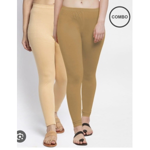 Sacrifice Women Cotton Lycra Leggings Combo (Skin and Dark Skin- Pack of 2)