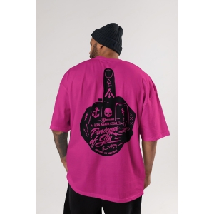 Purveyor of Sin - Deep Pink - Gym Oversized T Shirt-Deep Pink / L - 44