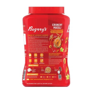 Bagrry''s Crunchy Muesli Oat Clusters with Almonds, Raisins & Honey, 1000 GM