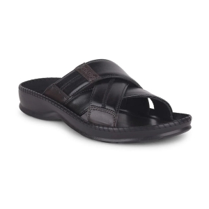 Liberty Black Mens Leather Slipper - None