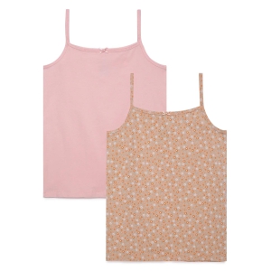 Girls Cami Vests Floral Print pack of 2_Pink-3-4 years