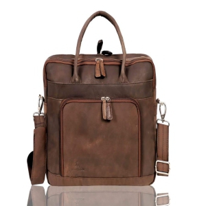 LEADERACHI Men's Hunter Leather Muskat Messenger/Shoulder Bag | Office Bag | Messenger Bag | Laptop Bag | Travel Bag |
