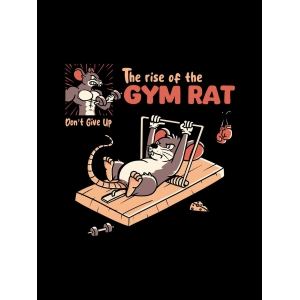 Gym Rat Tshirt-Large / Black