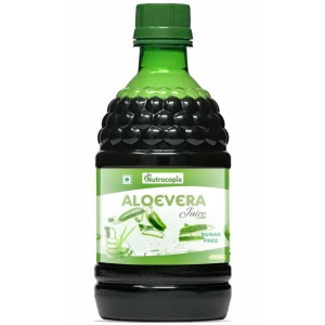 NUTROCOPIA Aloe Vera Juice | For Glowing Skin & Healthy Hair | Organic & Natural Juice Made With Cold Pressed Aloe Vera 400 ML