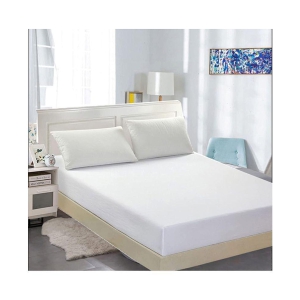 House Of Quirk Polyester Double Bedsheet with 2 Pillow Covers ( 200 cm x 150 cm ) - White