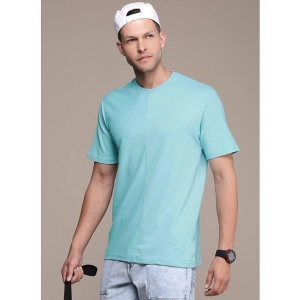 AKTIF Cotton Oversized Fit Printed Half Sleeves Mens T-Shirt - Sky Blue ( Pack of 1 ) - None