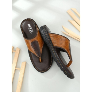 Bucik - Tan Mens Leather Slipper - None