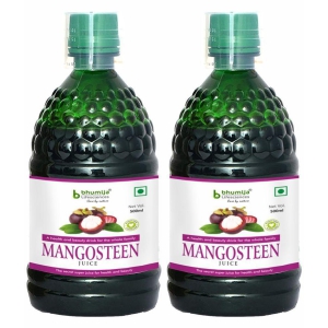 Bhumija Lifesciences Mangosteen Juice 500ml | Helps in Maintaining Healthy Immune System | Complete Family Drink | Summer and Winters (Pack of 2)