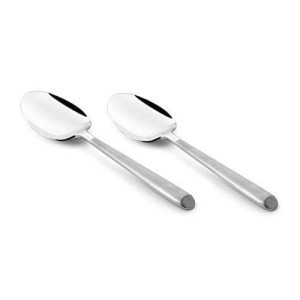 FnS Aura Stainless Steel Mirror Finish Serving Spoon (Set of 2)