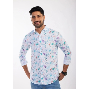 Aviary Premium Linen Printed Shirt-M - 38