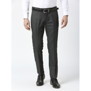 Solemio Charcoal Regular Formal Trouser ( Pack of 1 ) - None