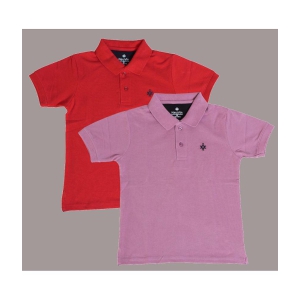 NEUVIN - Multi Color Cotton Blend Boy''s Polo T-Shirt ( Pack of 2 ) - None