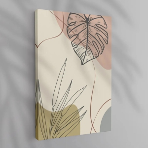 Tropical Leaves Earthy Tone - I-Basic (9.5 X 13.5 Inches) / Canvas / Gallery Wrap