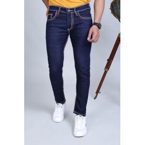 PODGE Slim Fit Basic Men''''s Jeans - Dark Blue ( Pack of 1 ) - None