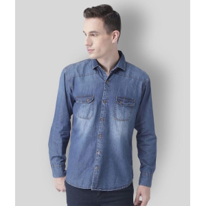 Hangup - Blue Denim Slim Fit Men's Casual Shirt ( Pack of 1 ) - None