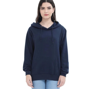 Womens Hooded Sweatshirt-Navy Blue / M