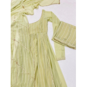 Olive Branch green gotta work anarkali gown-5XL