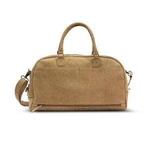 Duffle  Bag Cow Wash Genuine Leather Cream-Cream