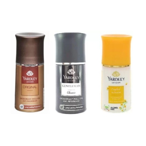 Yardley London original ,Gentleman Classic,English Blossom Deodorant Roll-on - For Men & Women  (50 ml each, Pack of 3).