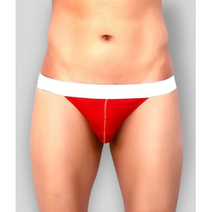 La Intimo - Red Cotton Blend Mens Thongs ( Pack of 1 ) - 70 - 75 Cms