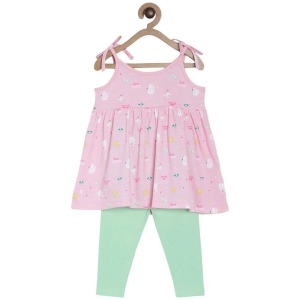 miniklub Multi Cotton Baby Girl Top & Trouser ( Pack of 2 ) - None