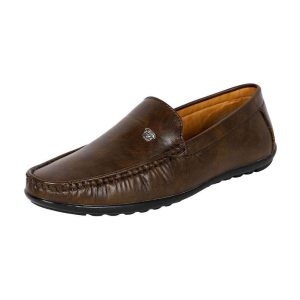 SHOES KINGDOM - Brown Men's Slip on - 8